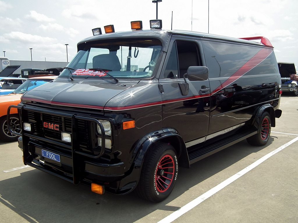 A Picture of the A Team Van in a parking lot.