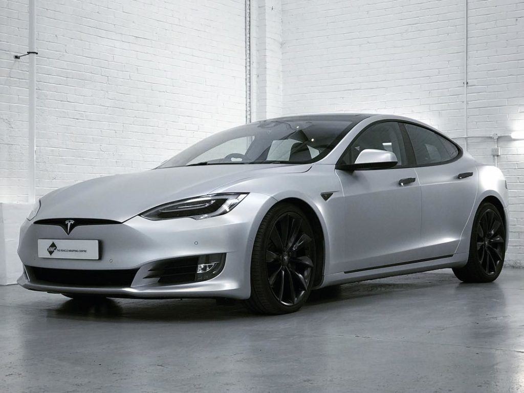 Tesla Model S - Satin White Aluminium - Personal Wrapping Project