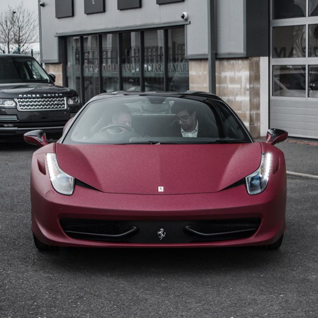 Matte Grey Ferrari Wrap – Custom Vehicle Wraps