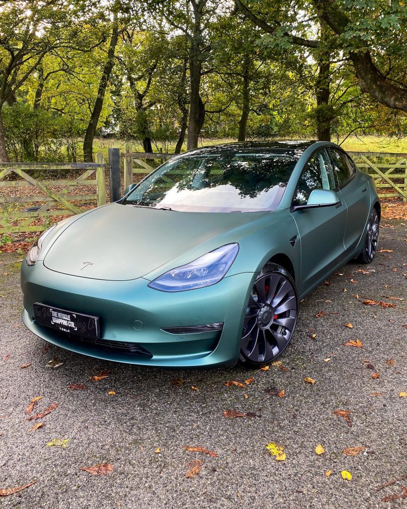 Tesla Model 3 - Matte Pine Green - Personal Wrapping Project