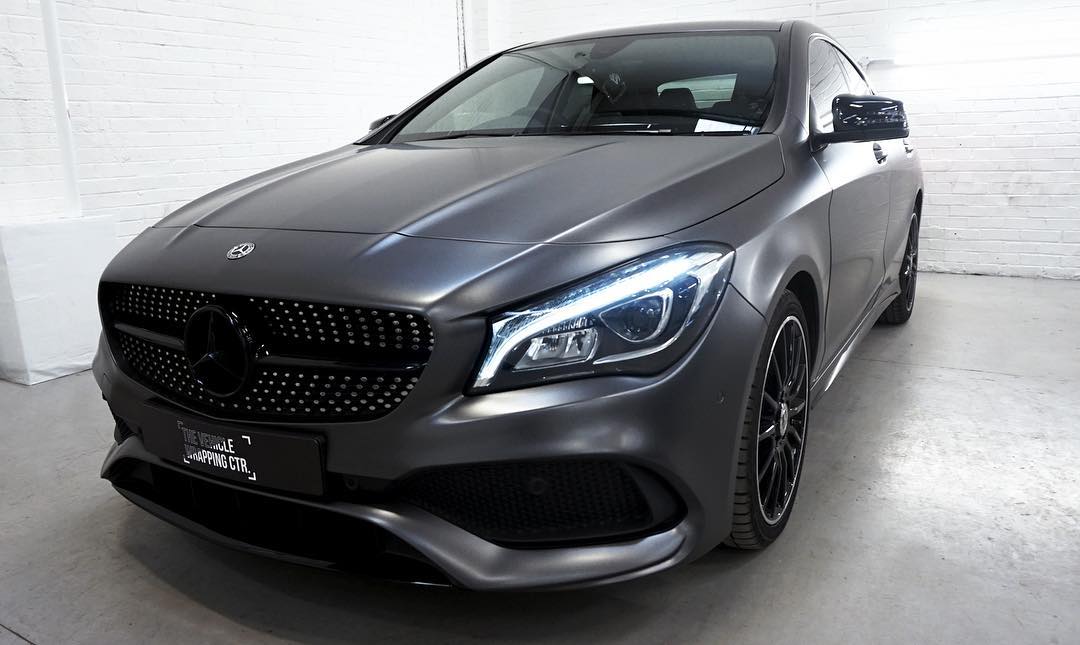 Матовый Мерседес черный CLA 200