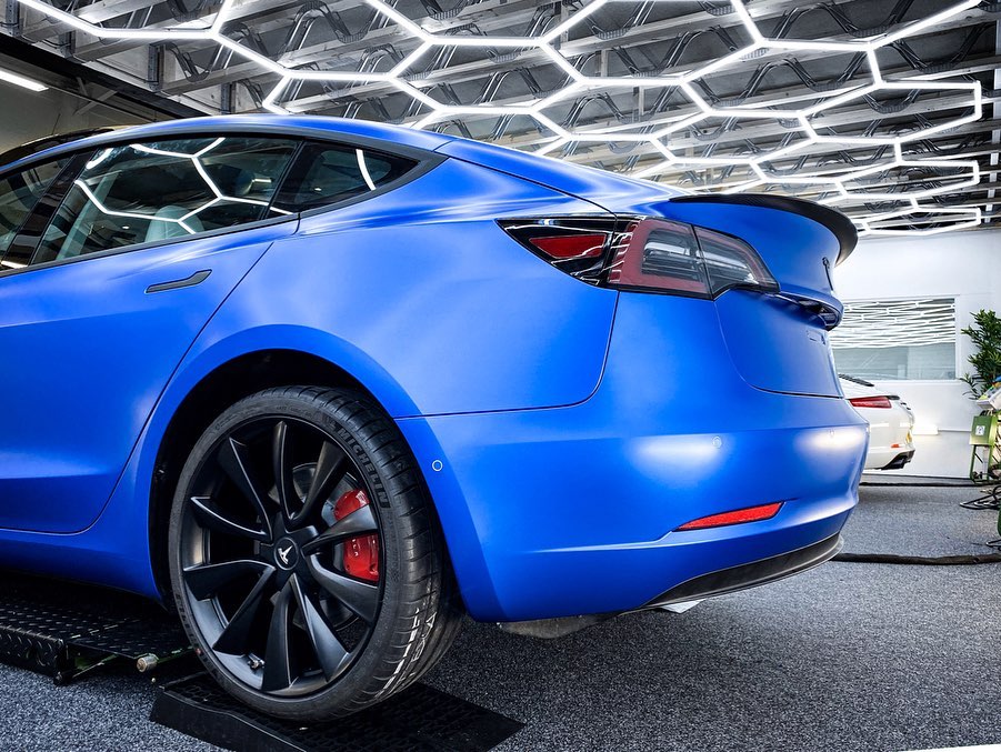 Satin blue on sale tesla model 3