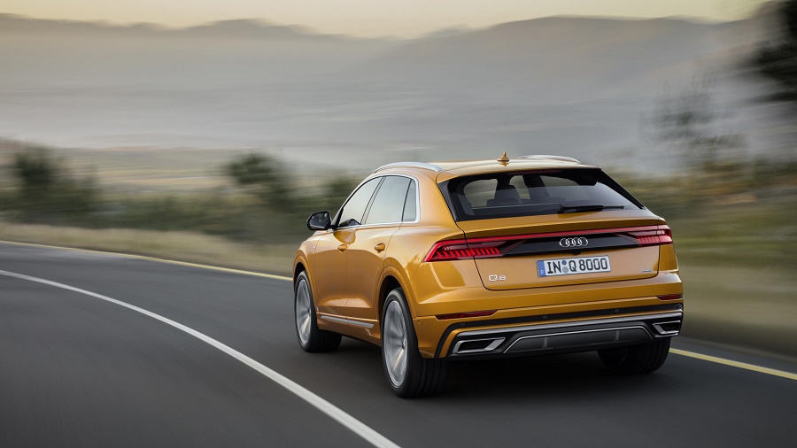 Audi Q8 on the road