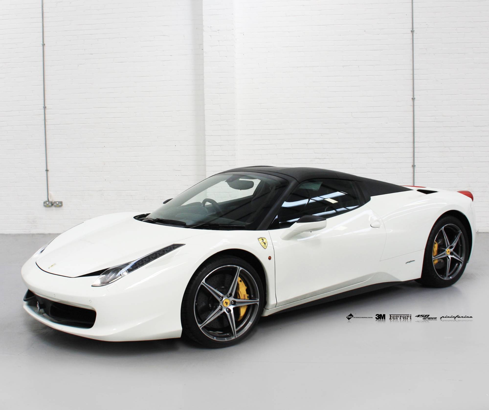 Ferrari 458, 3M Straight Black Carbon Fibre Personal Vehicle Wrap ...