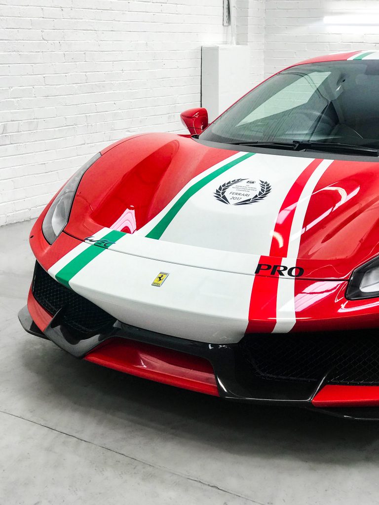 Precision Wrap - Ferrari 488 Pista, Custom Racing Stripe #Ferrari  #Ferrari488 #Ferrari488Pista #Pista #CUstomRacingstripe #RacingStripe