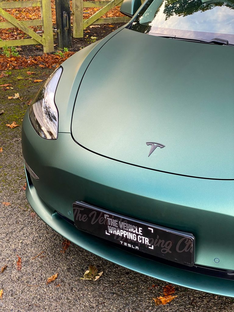 Tesla Model Y - Matte Pine Green Metallic Vinyl Wrap