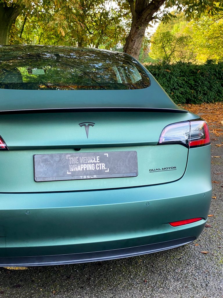 Tesla Model Y - Matte Pine Green Metallic Vinyl Wrap