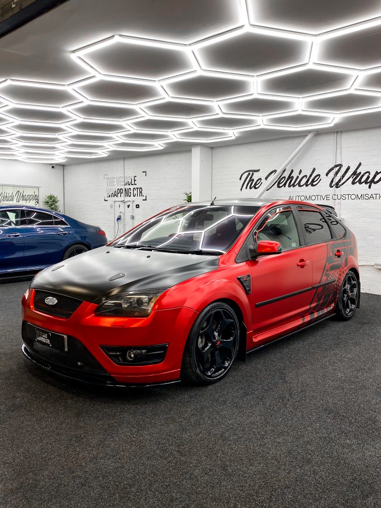 Ford Focus ST - Crimson Red & Satin Black - Personal Wrapping Project