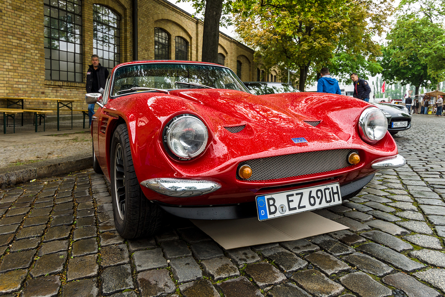 BERLIN - MAY 13 2017: Sports car TVR Vixen V8 1969. Exhibition "Oldtimertage Berlin-Brandenburg".