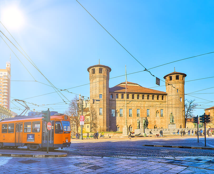 Piazzo Castello Square in Turin.