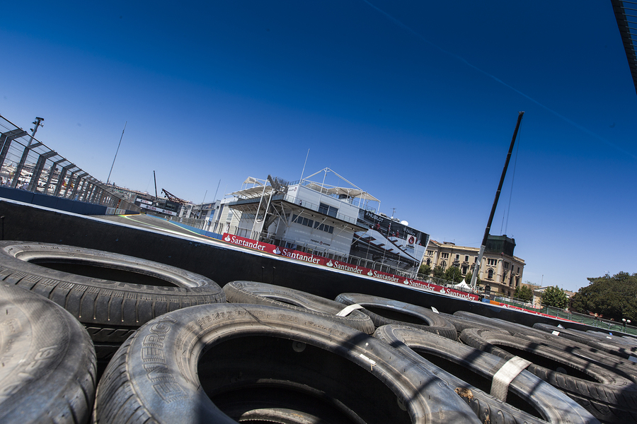 The Track in the Formula 1 Grand Prix of Europe, Valencia Street Circuit. Spain on June 24, 2012