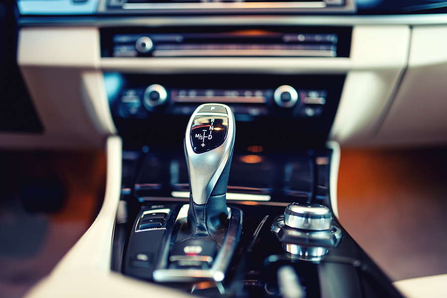 Automatic Gear Shifter In A New, Modern clean car