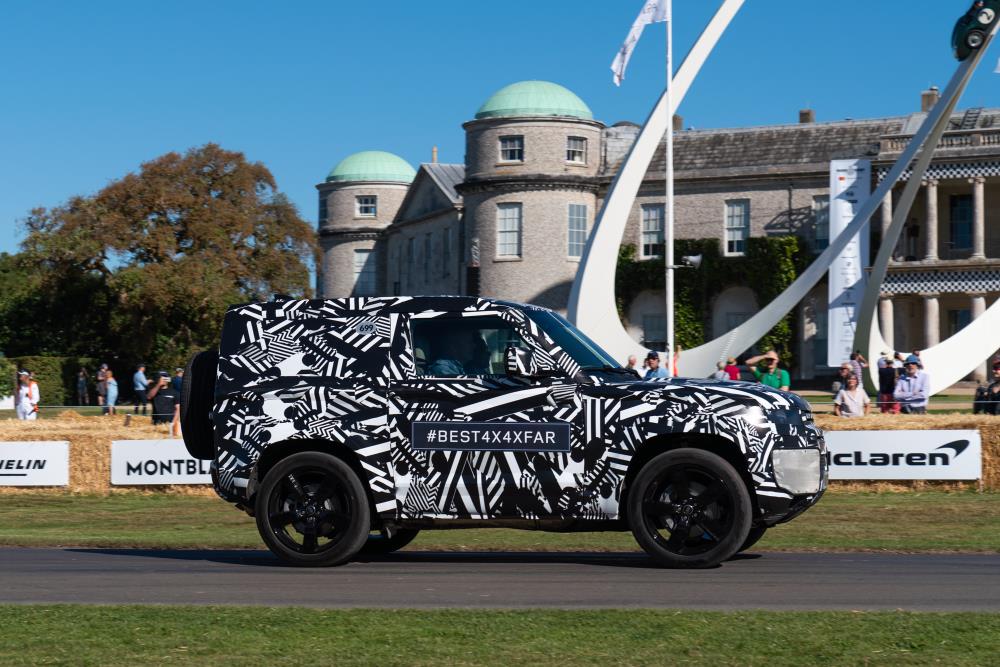 A defender at Goodwood Festival of Speed.